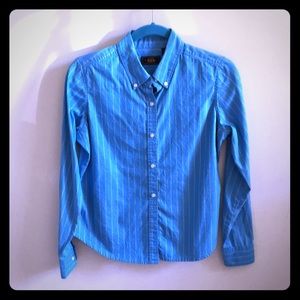 Great perfect blue button-down stripe shirt